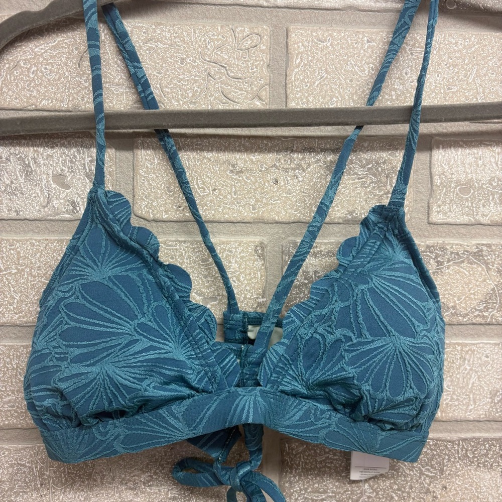 Cupshe Criss Cross Back Teal Blue Bikini Size Small - Picture 3 of 9